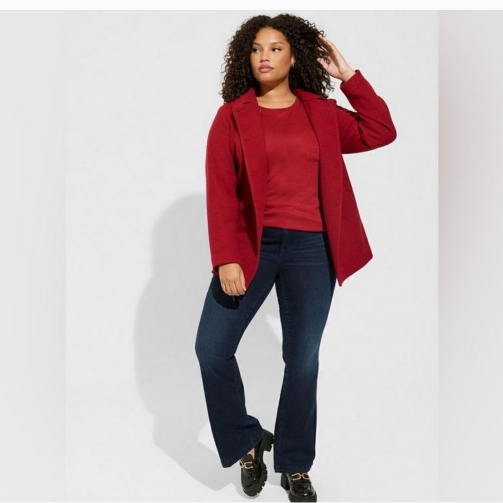 #229 Torrid Size 4x, Red Hacci Drop Shoulder Pock… - image 5